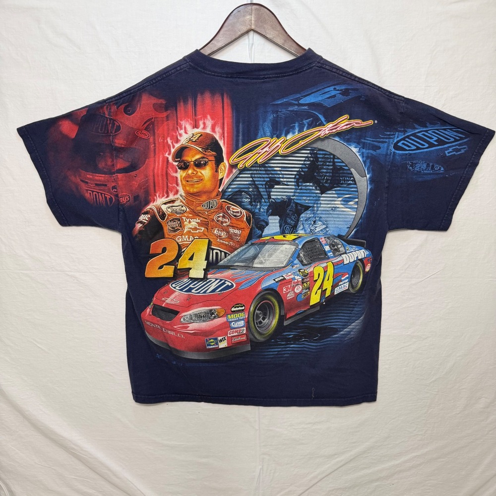 Vintage NASCAR Jeff Gordon Chase Authentic T-Shirt Mens Large All Over Print